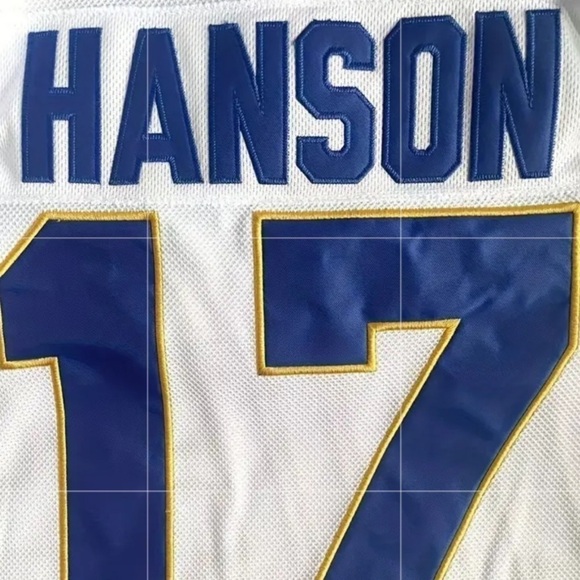 Men's Classic White #17 “Slap Shot” Inspired Hockey Jersey - Size XL - NWT - Picture 6 of 8